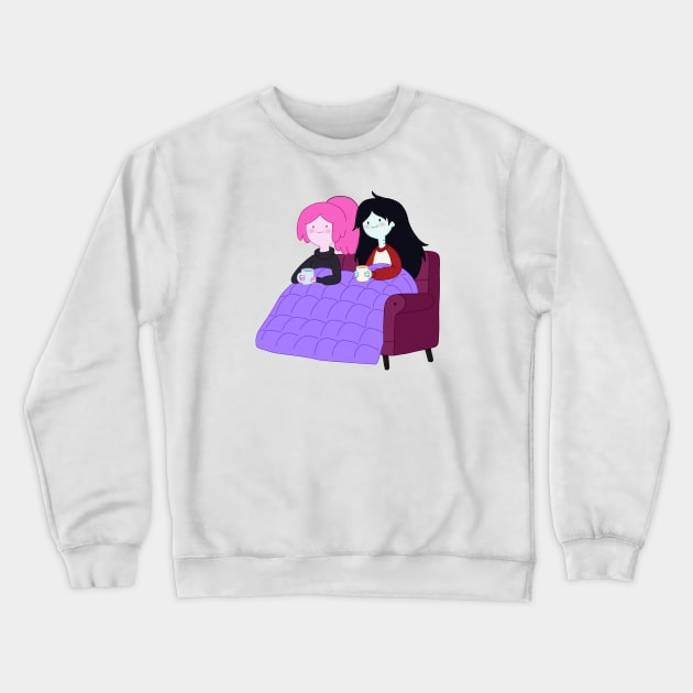 Marceline and Bubblegum Crewneck Sweatshirt by maxtrology